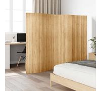 Room Divider Bamboo Light Brown 250x165cm Roll-Up Privacy Screen Natural Indoor