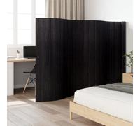 Room Divider Black Bamboo 600 x 165 cm Roll-Up Privacy Screen Indoor Natural Eco