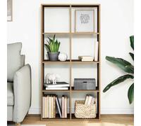 Room Divider Bookcase artisan oak 69.5x29x137.5cm Engineered Wood 4-Cube Storage