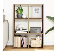 Room Divider Bookcase Artisan Oak Engineered Wood 69.5x29x103.5cm 4 Compartments