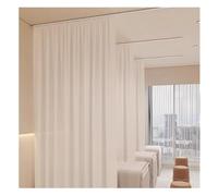 Room Divider Ceiling Mounted Curtains with Bendable Slide Rail for Indoor Bedroom Privacy Partition