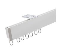 Room Divider Curtain Poles Blackout Curtain Tracks for Living Rooms & Bedrooms Ceiling/Wall Mount Curtain Rail White 100cm (3.2ft) - Perfect for Bay & Shower Rooms