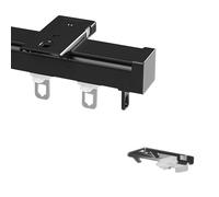 Room Divider Curtain Rod - Aluminium Alloy Ceiling Track For Curtains, Stainless Steel Pulley For RV, Bay Window, Room Divider(Black,360cm)