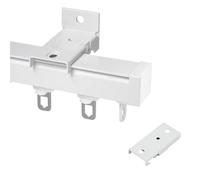 Room Divider Curtain Rod - Aluminium Alloy Ceiling Track For Curtains, Stainless Steel Pulley For RV, Bay Window, Room Divider(White,70cm)