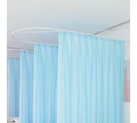 Room Divider Curtain Rod for Beauty Salon & SpaWallMounted Privacy Partition Track Metal Support Space Separator for Fitting Room & Bedroom