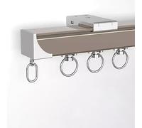 Room Divider Curtain TrackCeiling Mount Curtain Rail for Closets Beauty Salons Balconies & Laundry RoomsAdjustable 12ft to 2.2ft Champagne Color