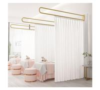 Room Divider Curtain With U-Shaped Support Rod, Privacy Protection Partitions For Clinics Beauty Salons Shared Bedrooms, Beauty Salon Privacy Screen Room Divider (Color : White, Size : 2.3m)