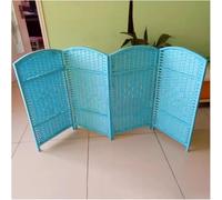 Room Divider, Divider Screen, Folding Weave Privacy Screens Panels, Wall Divider For Room Separation(Blue,120X40CM-6PCS)