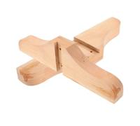 Room Divider Feet 4 Pcs Screen Bracket Dog Gate Feet Dividing Line Pet Support Room Divider for Gates Wooden Stabilizer Stand Office(Khaki)