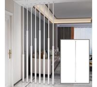 Room Divider Floor to Ceiling Wall Partition with Aluminum Posts, Modern Privacy Screen for Small Spaces, Teahouse, Coffee Shop, Hotel