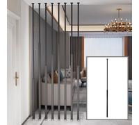 Room Divider Floor to Ceiling Wall Partition with Aluminum Posts, Modern Privacy Screen for Small Spaces, Teahouse, Coffee Shop, Hotel
