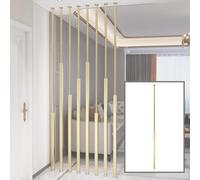 Room Divider Floor to Ceiling Wall Partition with Aluminum Posts, Modern Privacy Screen for Small Spaces, Teahouse, Coffee Shop, Hotel