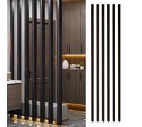 Room Divider, Floor to Ceiling Wooden Slats Screen, Privacy Partition for Washroom, Balcony, Stairwell, and Entrance, Space Saving Solution