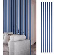 Room Divider, Floor to Ceiling Wooden Slats Screen, Privacy Partition for Washroom, Balcony, Stairwell, and Entrance, Space Saving Solution