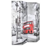 Room Divider Foldable 160 x 170 cm with Wooden Frame and Canvas Fabric, Privacy Screen, Foldable Divider, Freestanding for Living Room, Bedroom, Office, Opaque