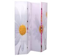 Room Divider Folding 160x170 cm Pink PVC Double-Sided Print Solid Fir Wood 6kg