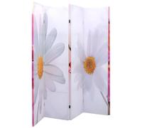 Room Divider Folding 200x170cm Pink PVC Panel Solid Fir Wood Frame Double-Sided