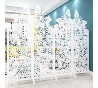 Room Divider,Folding Privacy Screen and Portable Partition Divider for Room Separation, Partition Dividers Decoration Screens for Office, Bedroom, Study, White(4 Panels,180 * 40cm)