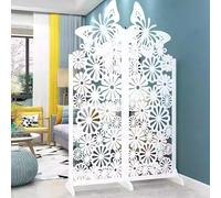 Room Divider,Folding Privacy Screen and Portable Partition Divider for Room Separation, Partition Dividers Decoration Screens for Office, Bedroom, Study, White(2 Panels,190 * 40cm)
