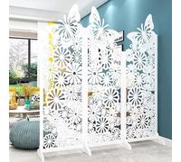 Room Divider,Folding Privacy Screen and Portable Partition Divider for Room Separation, Partition Dividers Decoration Screens for Office, Bedroom, Study, White(3 Panels,180 * 40cm)