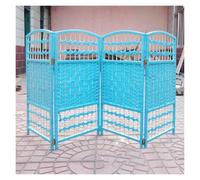 Room Divider Folding Wicker Privacy Screen - Handmade Freestanding Dressing Screen for Bedroom, Living Room, Office - 6 Piece Set