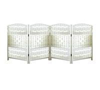 Room Divider Folding Wicker Privacy Screen - Handmade Freestanding Dressing Screen for Bedroom, Living Room, Office - 6 Piece Set