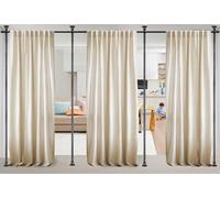 Room Divider for Wide Space Partitions, Curtain Rods No Drilling for Room Separation, 28-171inch(W) 4-10ft(H) Adjustable Heavy Duty Floor to Ceiling Tension Rod Room Dividers, Matte Black