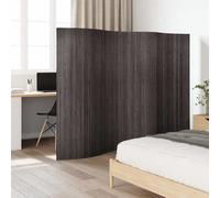 Room Divider Grey Bamboo 250x165cm Thin 2mm Slat 17mm Roll-up Privacy Screen Eco