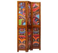 Room Divider Honey Brown 105 x 1.5 x 180 cm Solid Wood Acacia Freestanding Privacy Screen Divider Foldable for Living Room Bedroom Office Indoor Privacy