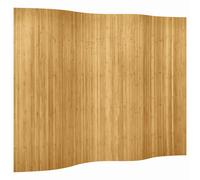 vidaXL Room Divider Bamboo 165x250 cm Brown - Roll-Up Privacy Screen