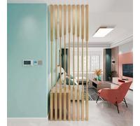 Room Divider Metal Slats 5/8 Pcs, Modern Privacy Screen Post Wall Columns for Living Room Workplace, Floor to Ceiling Partition Paravent Separator - Gold(5pcs-C,140cm/55in/4.6ft)