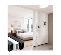Room Divider Modern DIY Roo m Div ider,Customizable, Decorative Aluminum Partition Posts with Wood Grain Finish, Flexible Space Separator(9root,150cm/59.0in/4.92ft)