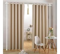 Room Divider, No Drilling Curtain Pole for Room Separation, 4-10ft (H) 71-176 cm (W) Adjustable Heavy Duty Floor to Ceiling Room Partitions Divders, Portable Hanging Dividers Space Separator, White