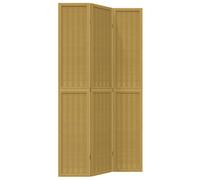 Room Divider Panel Office Privacy Screen Brown Solid Wood Paulownia vidaXL