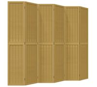 Room Divider Panel Office Privacy Screen Brown Solid Wood Paulownia vidaXL