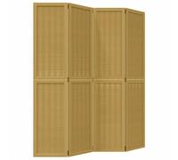 Room Divider Panel Office Privacy Screen Brown Solid Wood Paulownia vidaXL
