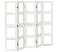 Room Divider Panel Office Privacy Screen White Solid Wood Paulownia vidaXL