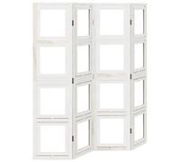 Room Divider Panel Office Privacy Screen White Solid Wood Paulownia vidaXL