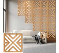 Room Divider Panels, Folding Wood-Plastic Partition Screen for Home Office Kitchen Decor, 15 Pieces