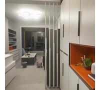 Room Divider Partition, Free Standing Room Dividers Floor to Ceiling, 265cm/104in Tall Square Pipe Screen for Hallway Living Room