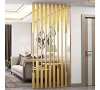 Room Divider Partition Post Metal Slats, Floor to Ceiling Privacy Screen Column, 5/8 Pcs Space Separator & Decorative Wall Pillars, No Need to Drill(8pcs-A,160cm/63in/5.2ft)