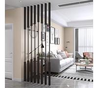 Room Divider Partition Screen with Adjustable Feet, Floor-to-Ceiling Metal Slat Column for Indoor Privacy, No Drill Required