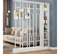 Room Divider Partition with Storage Shelves - Space Separator for Teahouse, Coffee Shop, Hotel
