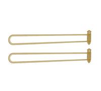 Room Divider Pole,2m U-Shape Support Rod & White Curtain Privacy Screen Set, Wall-Mounted Room Divider, 2 pcs Gold Poles, Ideal for Commercial & Home Use, 6.5ft Room Separators