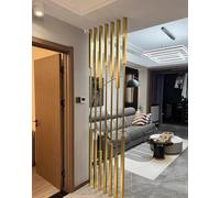 Room Divider Post Floor to Ceiling, Removable Partition Wall Dividers for Office & Home, No Drilling Temporary Privacy Solution, Gold Metal - 5 Pack