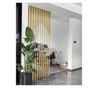 Room Divider Post Floor to Ceiling, Removable Partition Wall Dividers for Office & Home, No Drilling Temporary Privacy Solution, Gold Metal - 5 Pack