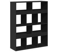 Room Divider Privacy Screen Bookcase Bookshelf Black Engineered Wood vidaXL