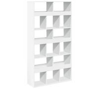 Room Divider Privacy Screen Bookcase Bookshelf White Engineered Wood vidaXL