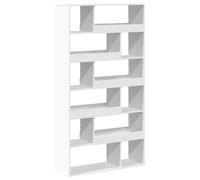 Room Divider Privacy Screen Bookcase Bookshelf White Engineered Wood vidaXL