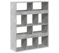 Room Divider Privacy Screen Bookcase Concrete Grey Engineered Wood vidaXL